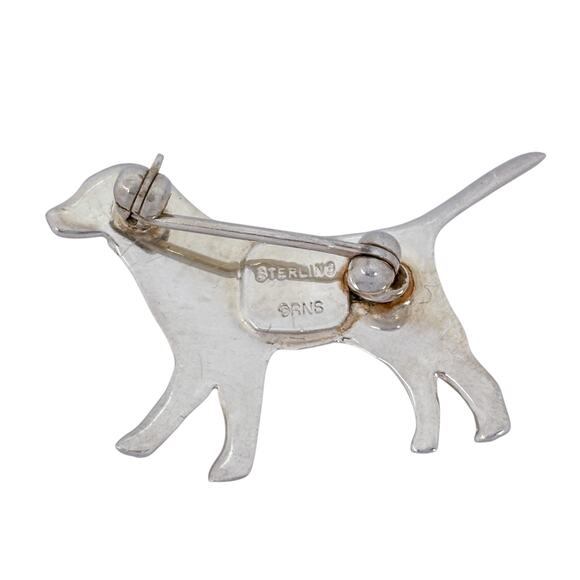 Labrador Retriever Brooch | Vintage Sterling Silver 925 | Puppy Dog Pin - Picture 3 of 6